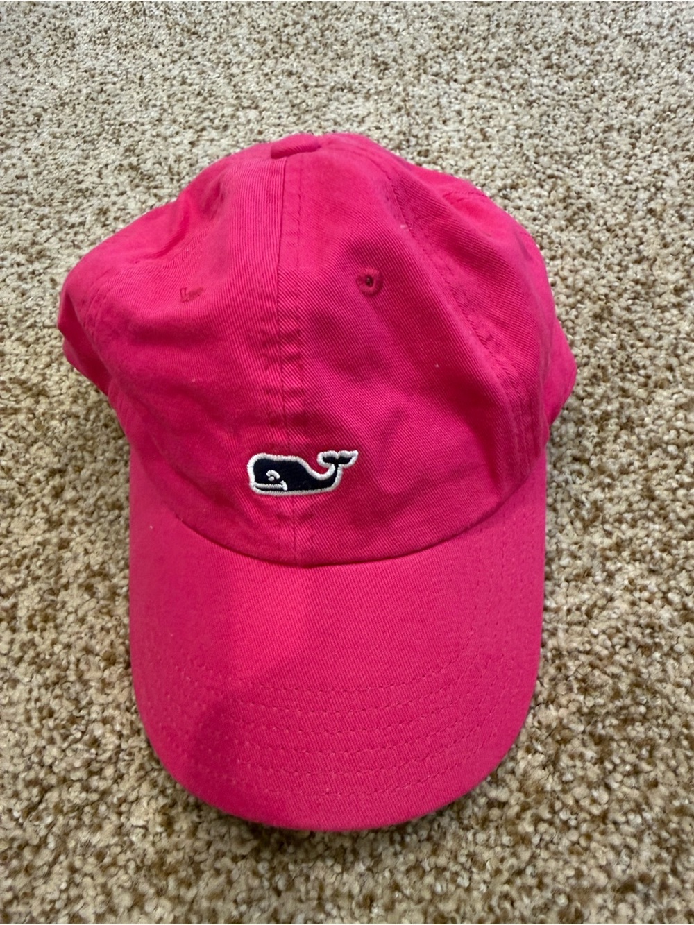 Vineyard Vines Pink Whale Logo Baseball Cap